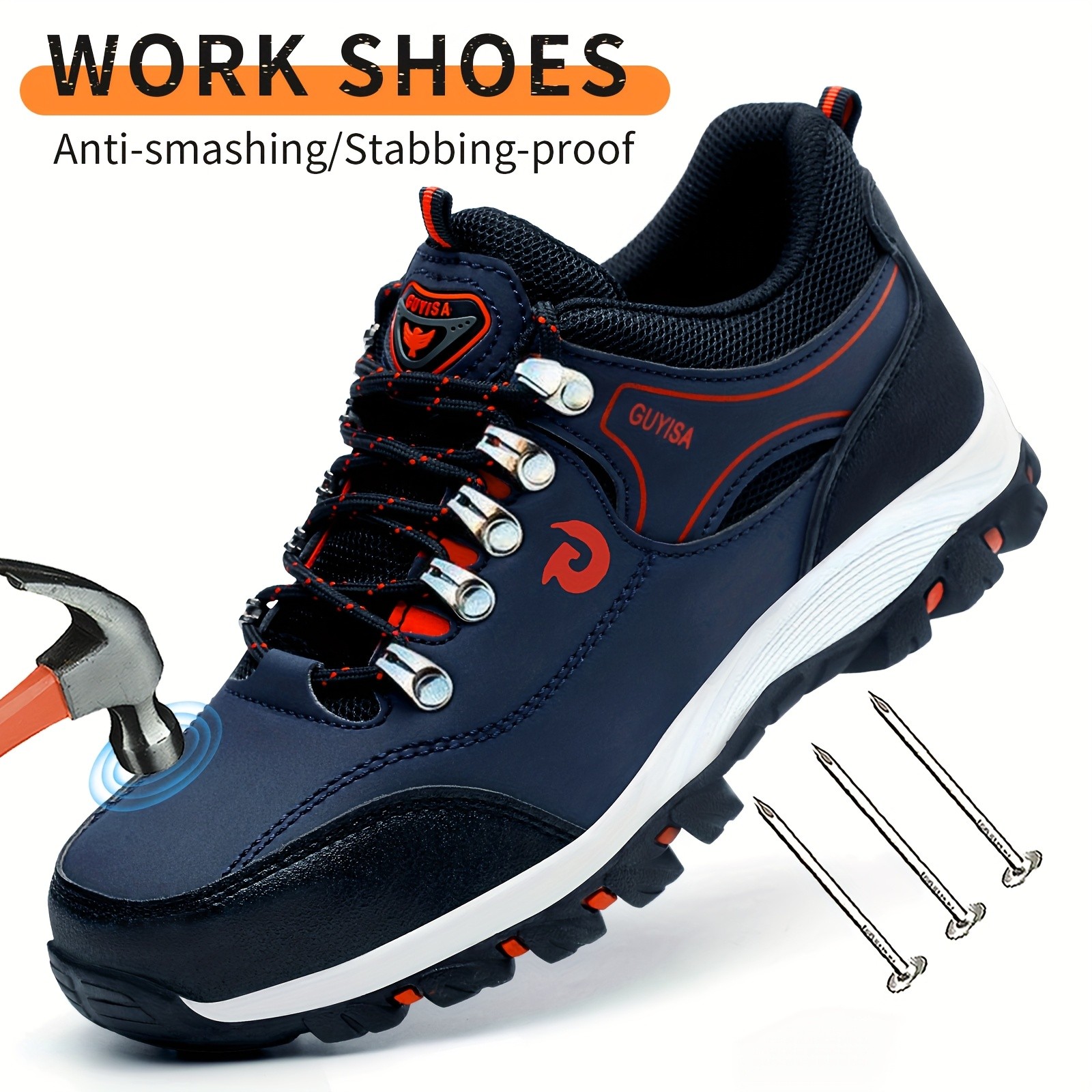 GUYISA Men's Protective Shoes with Steel Toes