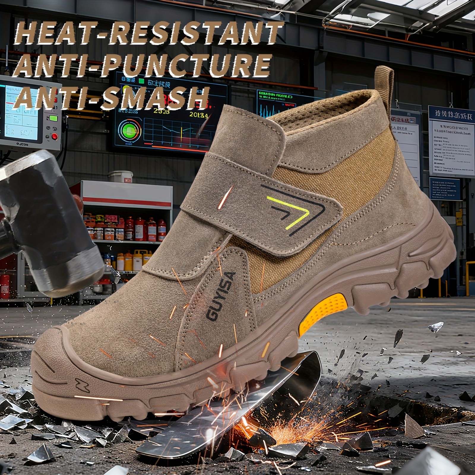 GUYISA Men's All-Season Professional Welder Work Shoes