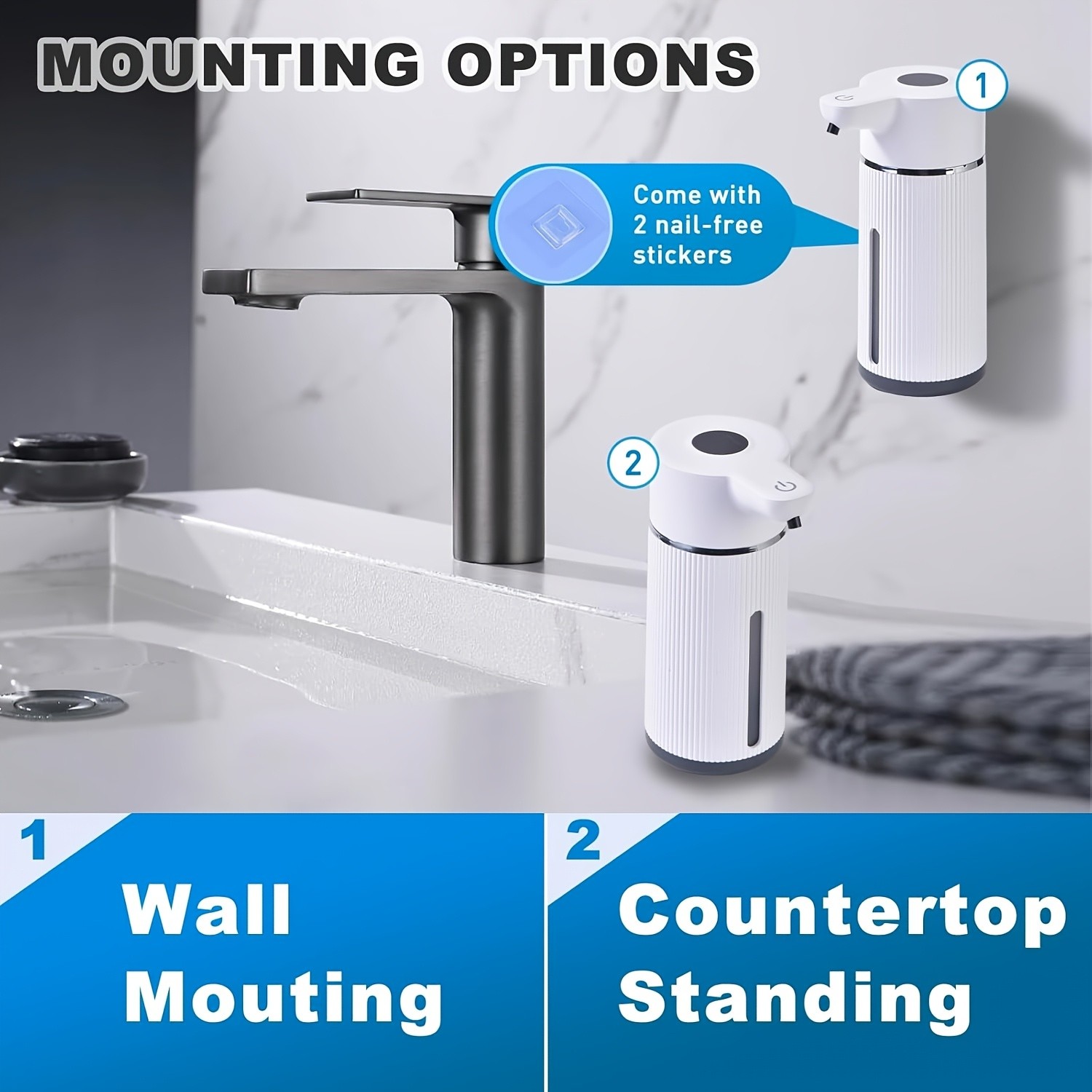 AOY Automatic Touchless Foam Soap Dispenser with Digital Display