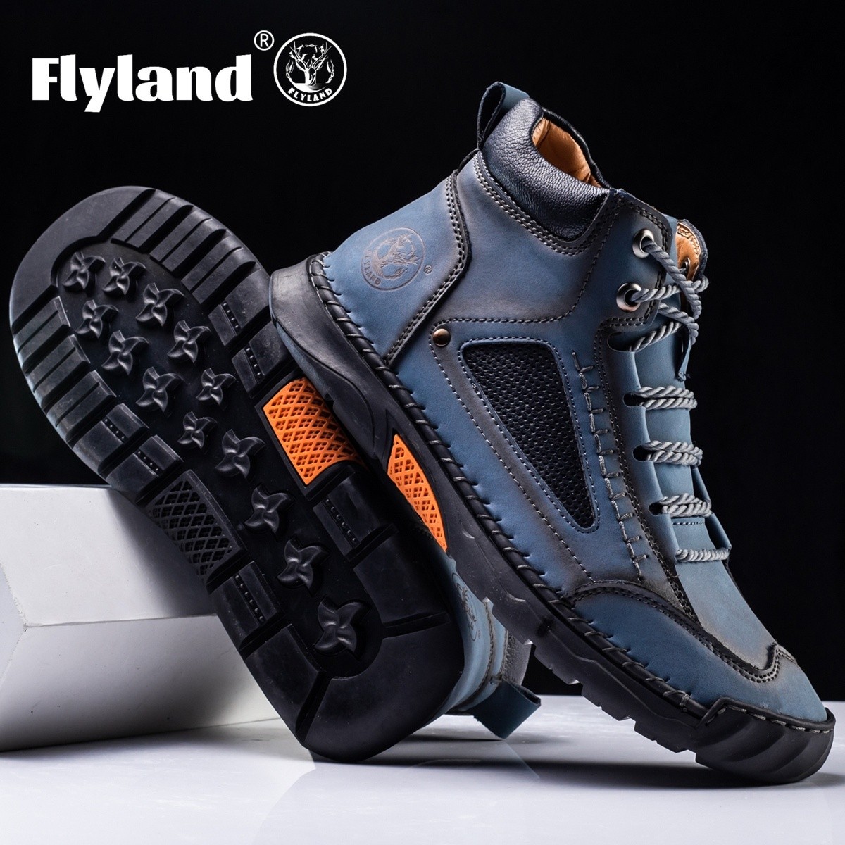FLYLAND Premium Men's Fashion Vintage Classical Ankle Boots