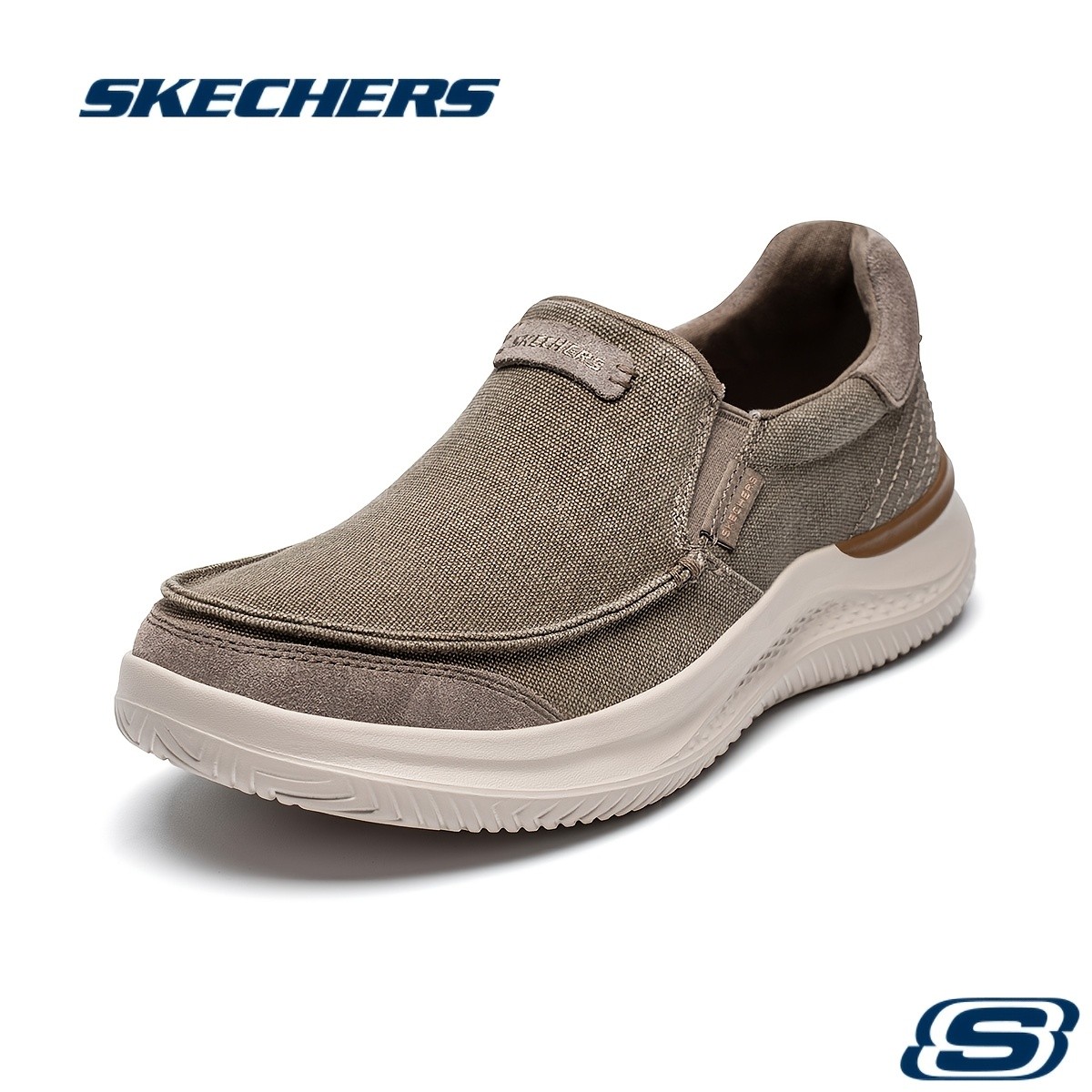 SKECHERS Men's Slip-On Sneakers with Memory Foam Cushioning