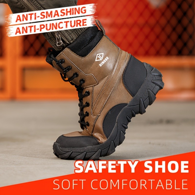 DINGGU Men's Lightweight and Comfortable Work Boots