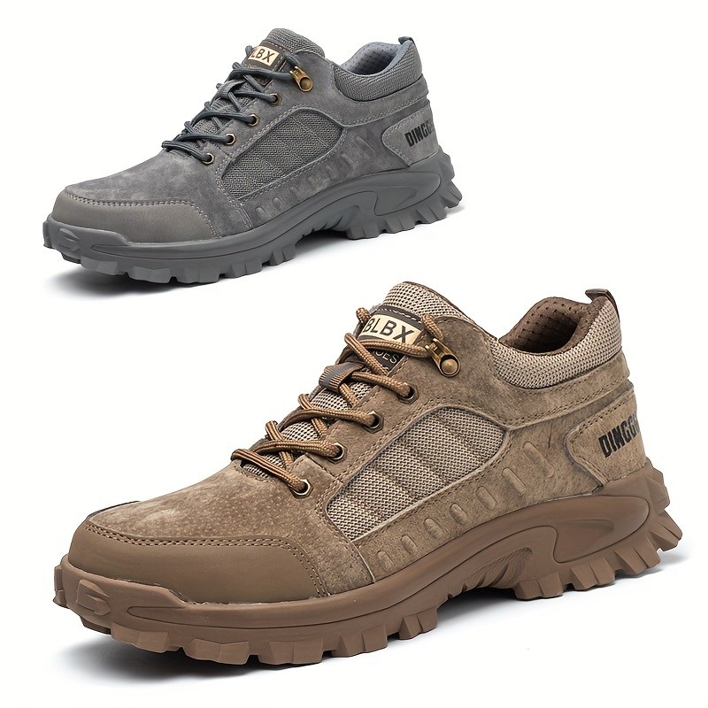 DINGGU Men's Steel Toe Work Safety Shoes