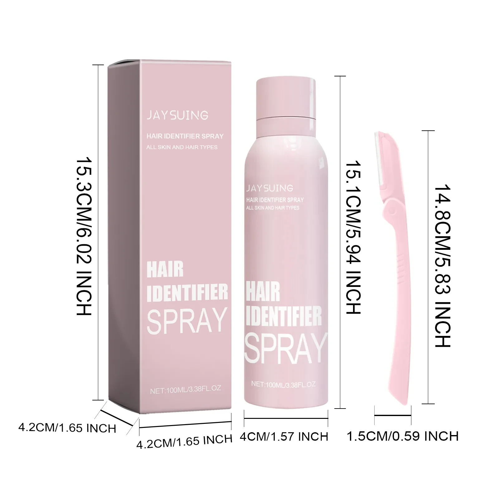 Jaysuing Hair Identifier Spray Set For Face Shaving Moisturizing Dermaplaner Spray For Face Shaving Skin Care