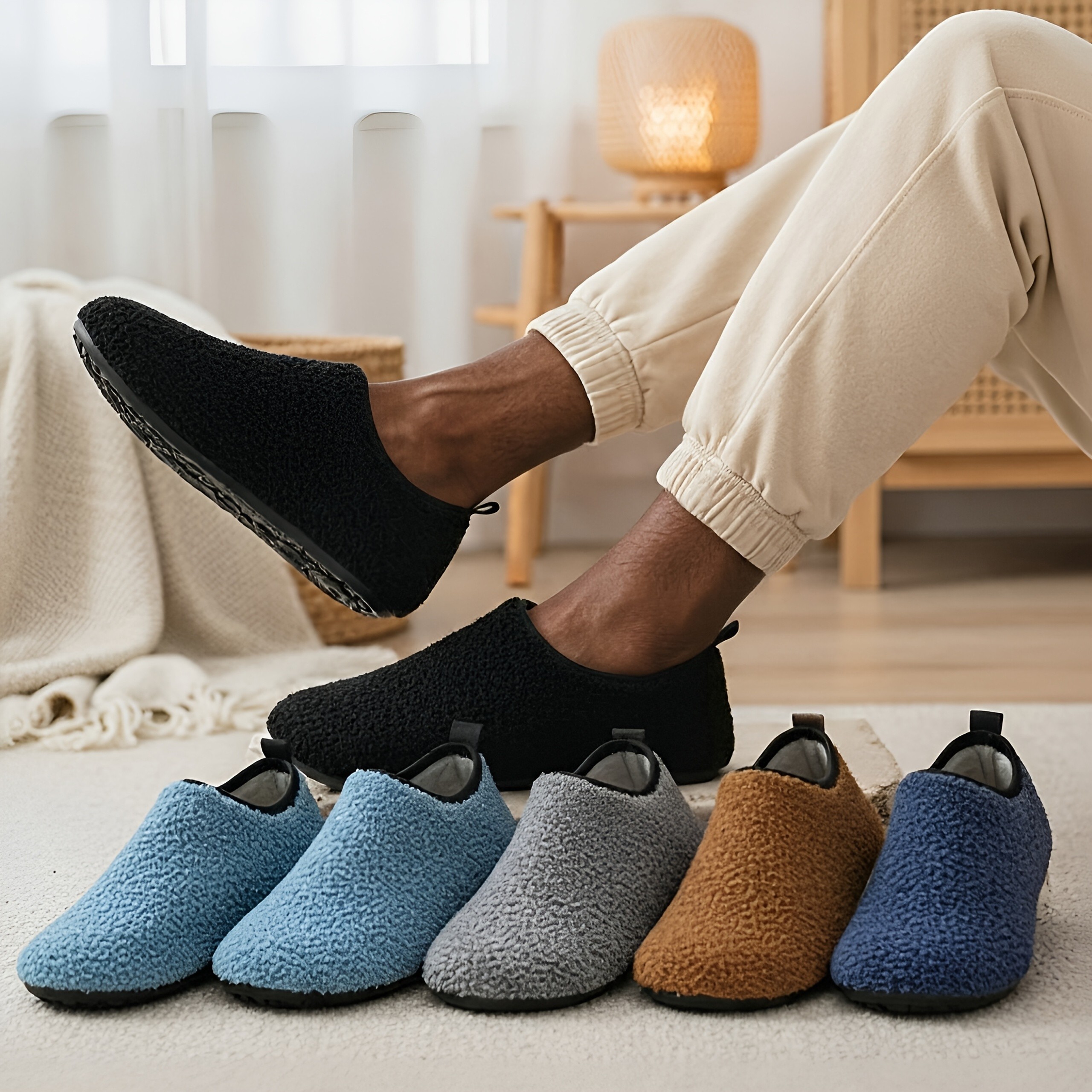 LEISFIT Men's & Women's Slip-On House Shoes