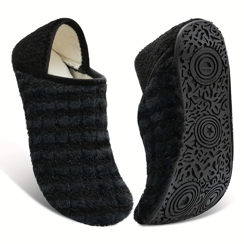 LEISFIT Men's Cozy Fleece-Lined Slippers