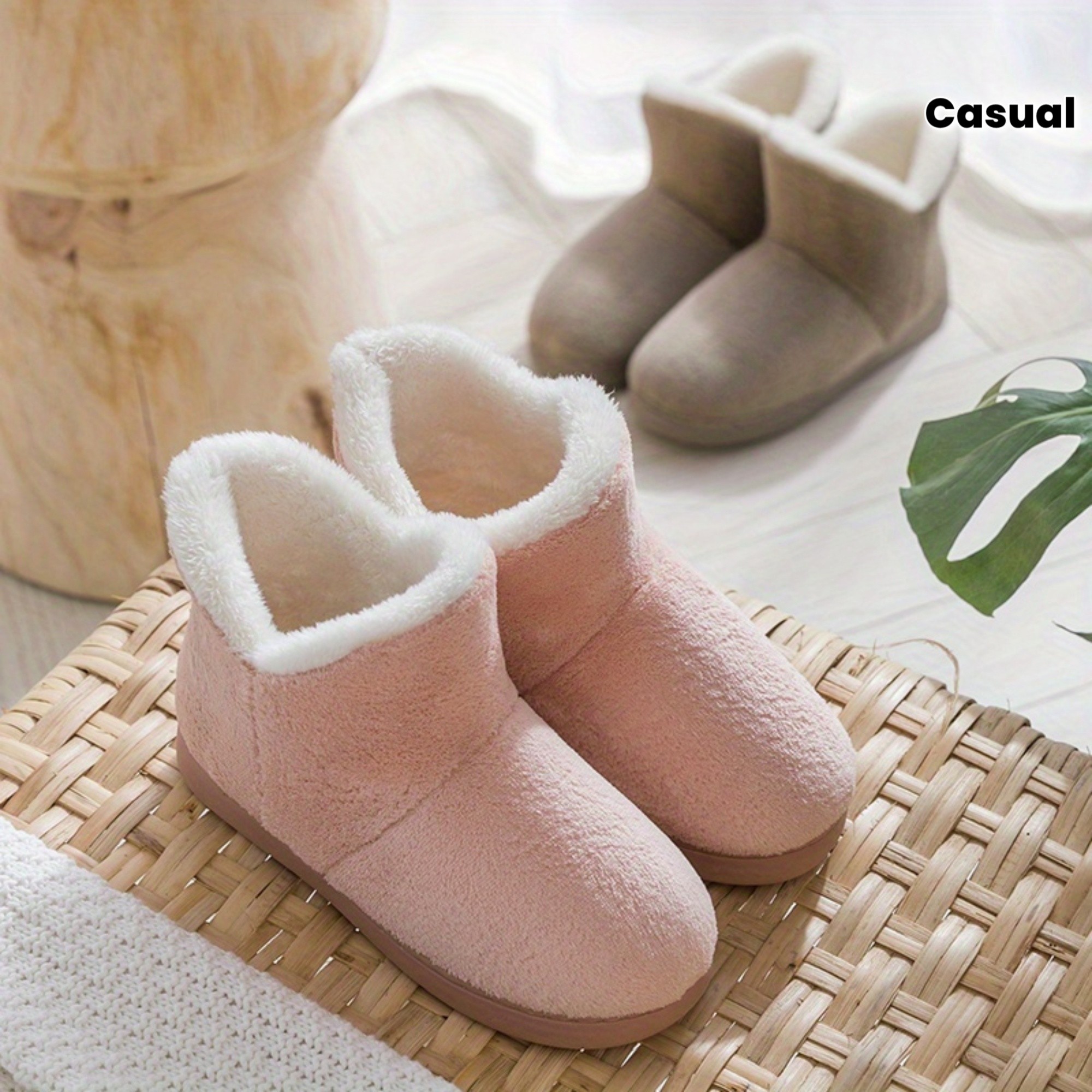 Jieliya Solid Color Minimalist Snow Boots