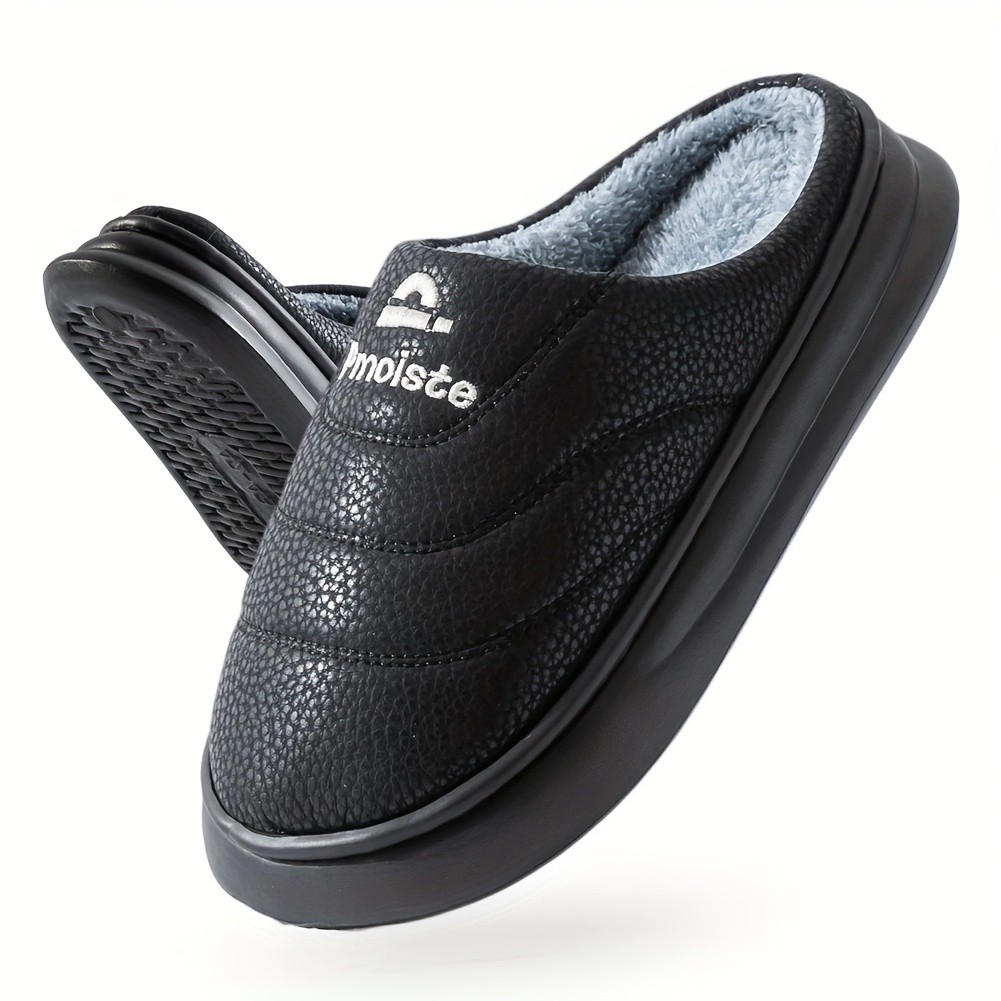 PMOISTE Men's Winter Warm Memory Foam Slippers