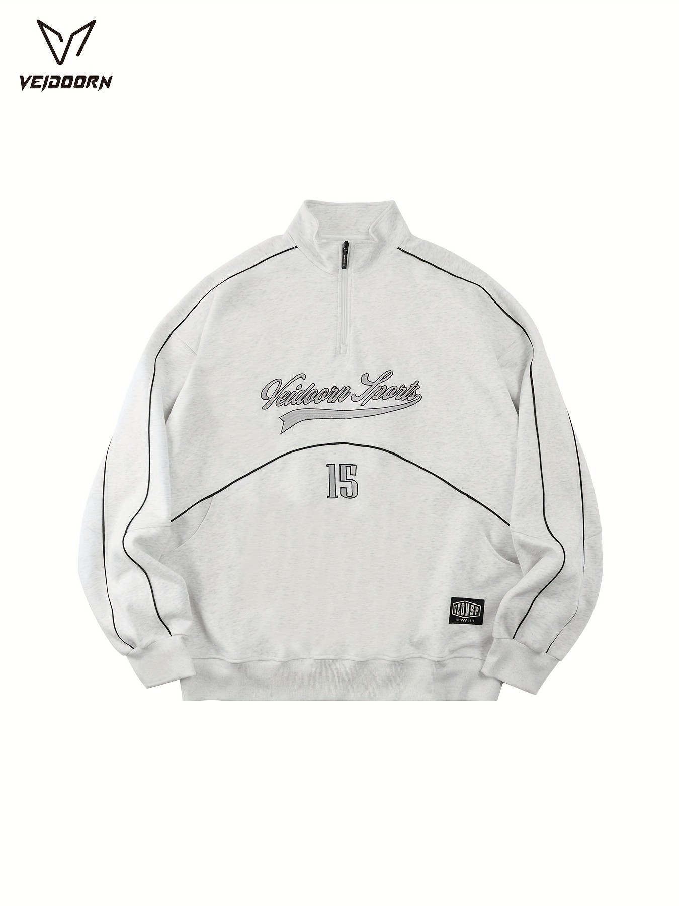 VEIDOORN Mens Long Sleeve Crew Neck Sweatshirt