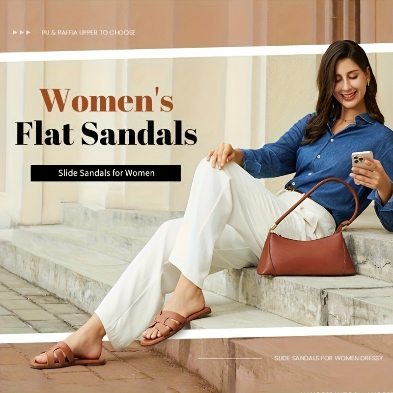 ATHLEFIT Womens Flat Sandals