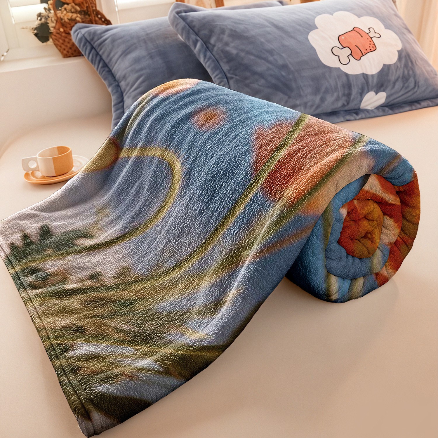 HEZOM Super Soft Flannel & Milk Fleece Blanket, 300GSM