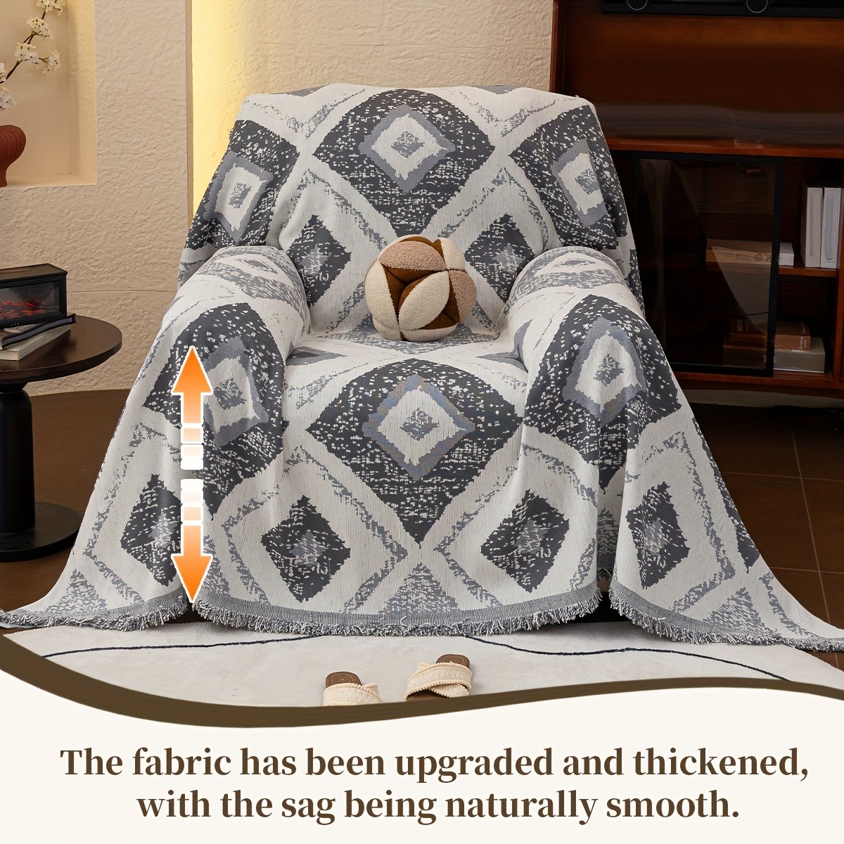 PJLZJFBY Bohemian Style Single Lounge Chair Cover