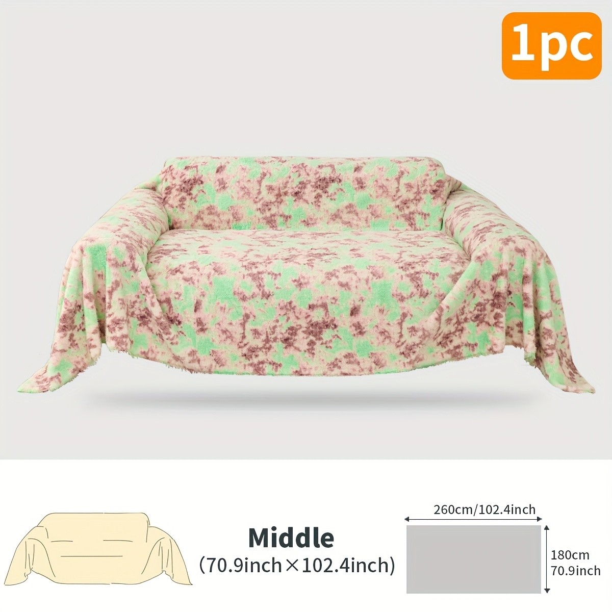 PJLZJFBY Faux Mink All-in-One Sofa Throw