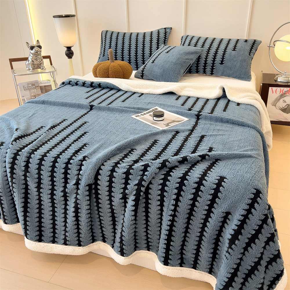 ZICHENHOME French Style Geometric Blanket