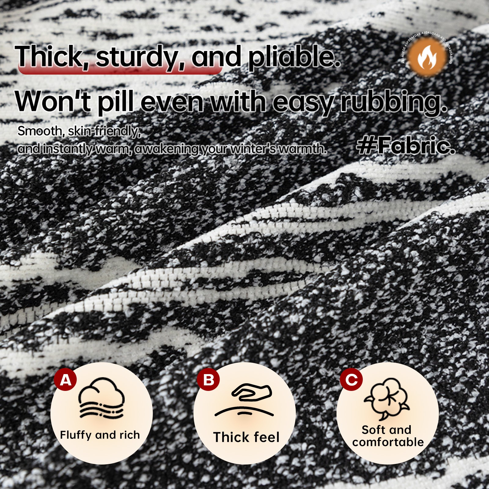 ZICHENHOME Black and Striped Sofa Cover with Tassels