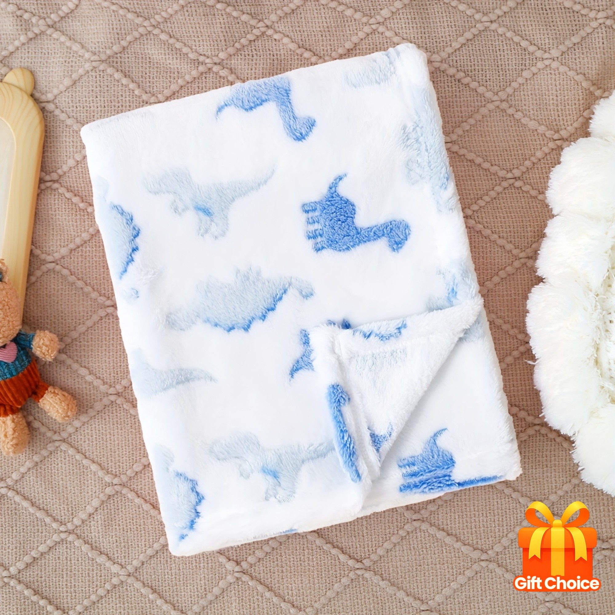 Mini Eggs Autumn and Winter Blanket with Dinosaur Patterns