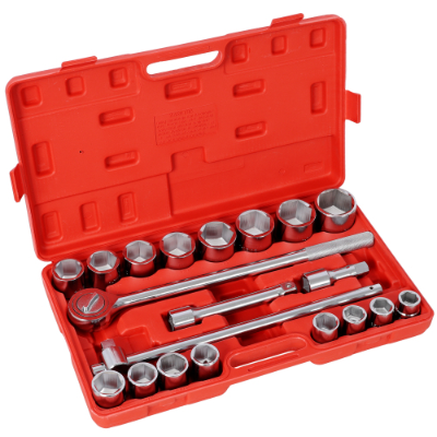 Socket Wrench Set - 24 Pieces with Storage Case