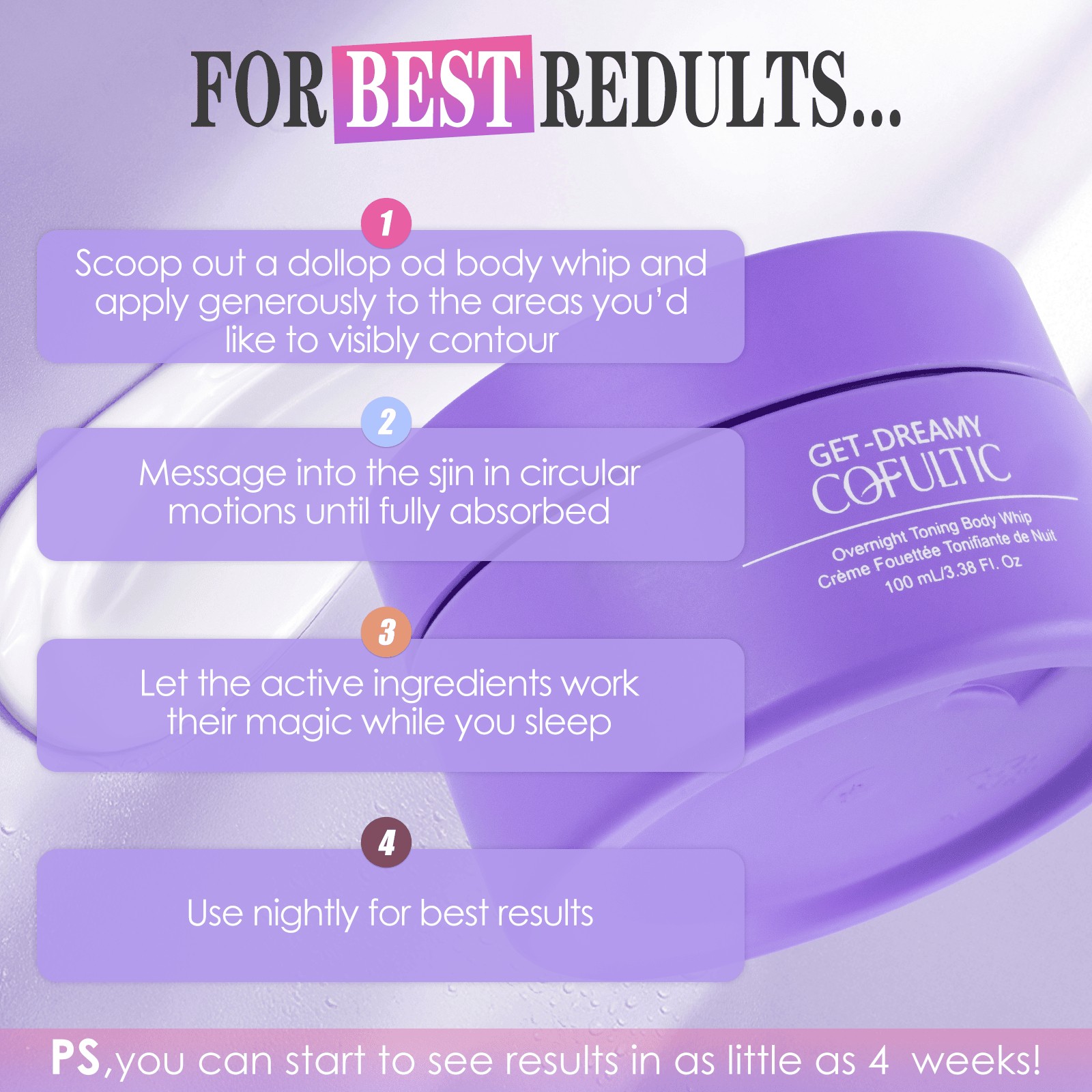 GET-DREAMY Overnight Toning Body Whip - 100ml