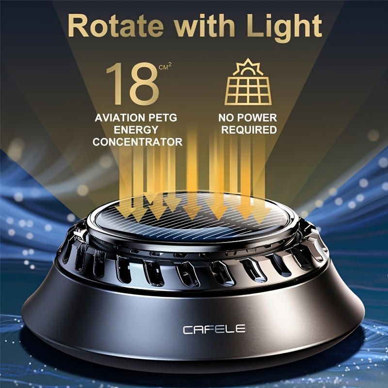 Cafele Solar-Powered Rotating Car Aroma Diffuser