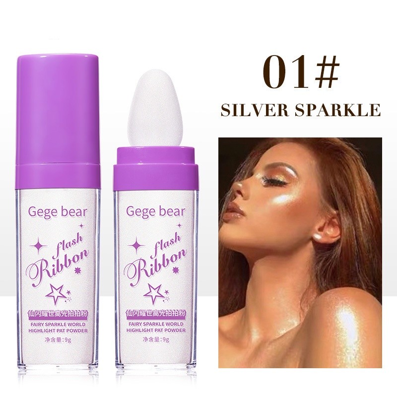 Gegge Bear Flash Ribbon Highlighter Powder  Sparkle and Shine with Every Stroke