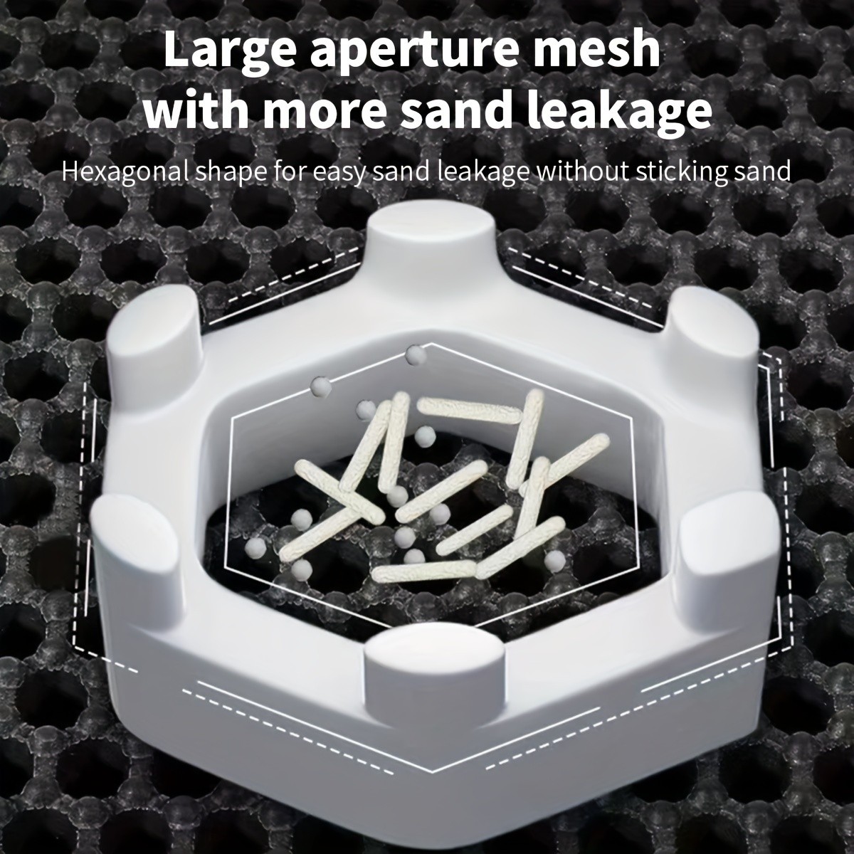 SUPET Double-Layered Black Cat Litter Mat