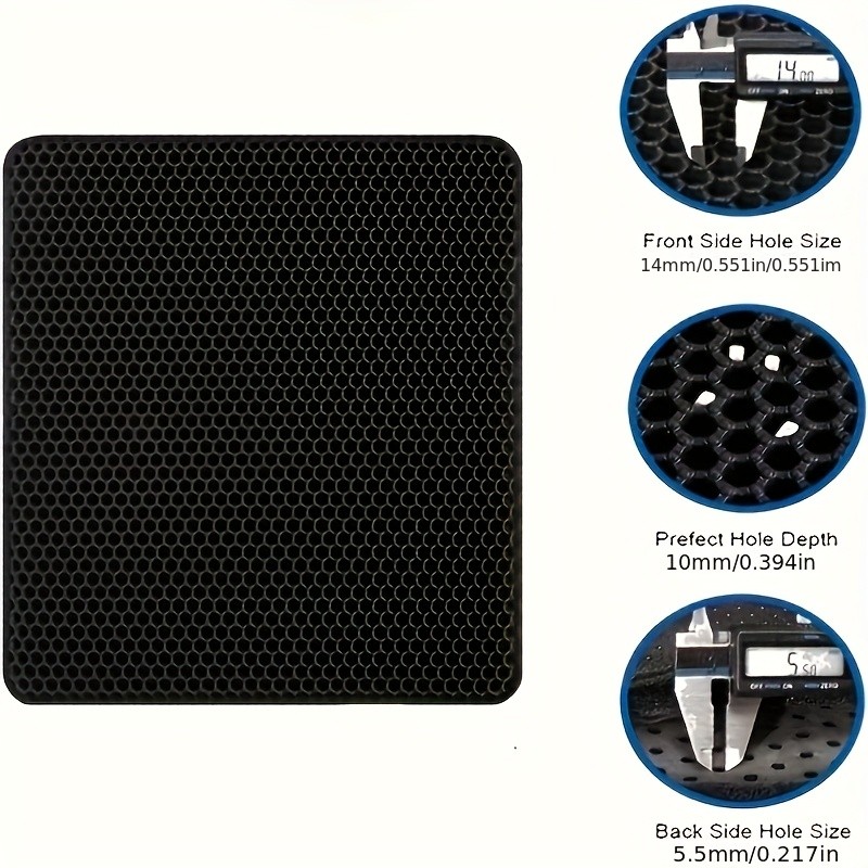 SUPET Double-Layered Black Cat Litter Mat