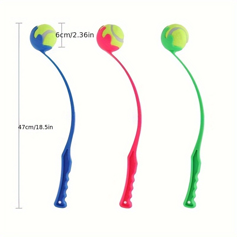 SPORTULI 2pcs Set Pet Ball Throwing Training Rod & Pet Tennis Ball