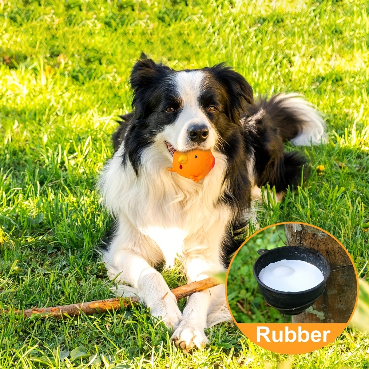 SCHITEC 2pcs Cute Farm-Themed Squeaky Dog Toys