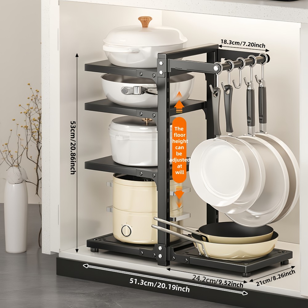 BRAIDOL Adjustable Heavy Duty Kitchen Organizer