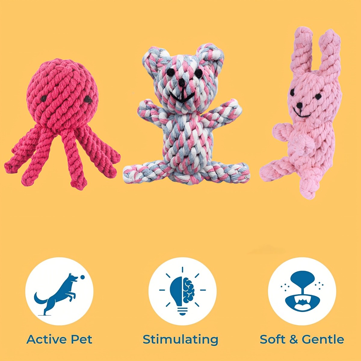 SUNGDOGIN Teething Toys & Dog Leashes