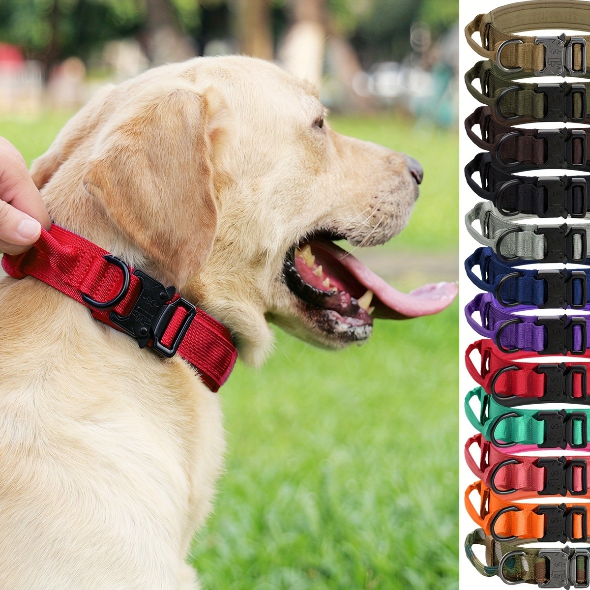 JOYTALE Heavy-Duty Dog Collar with Handle