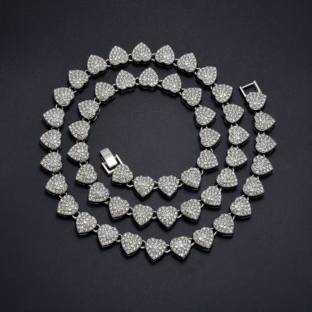 LUXLIFE Silvery Dog Chain Collar