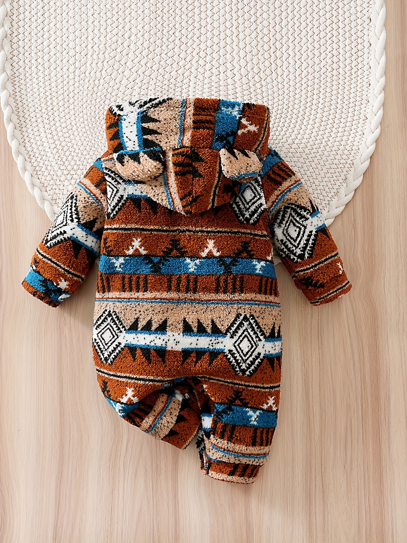 YIERYING 2pcs Set Winter Christmas Shearling Baby Rompers