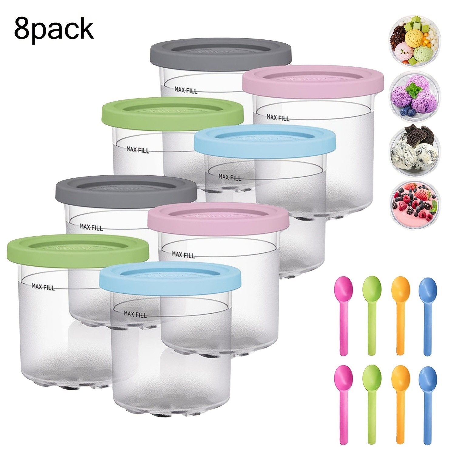 TheaPro 4/8 Pack Creami Containers