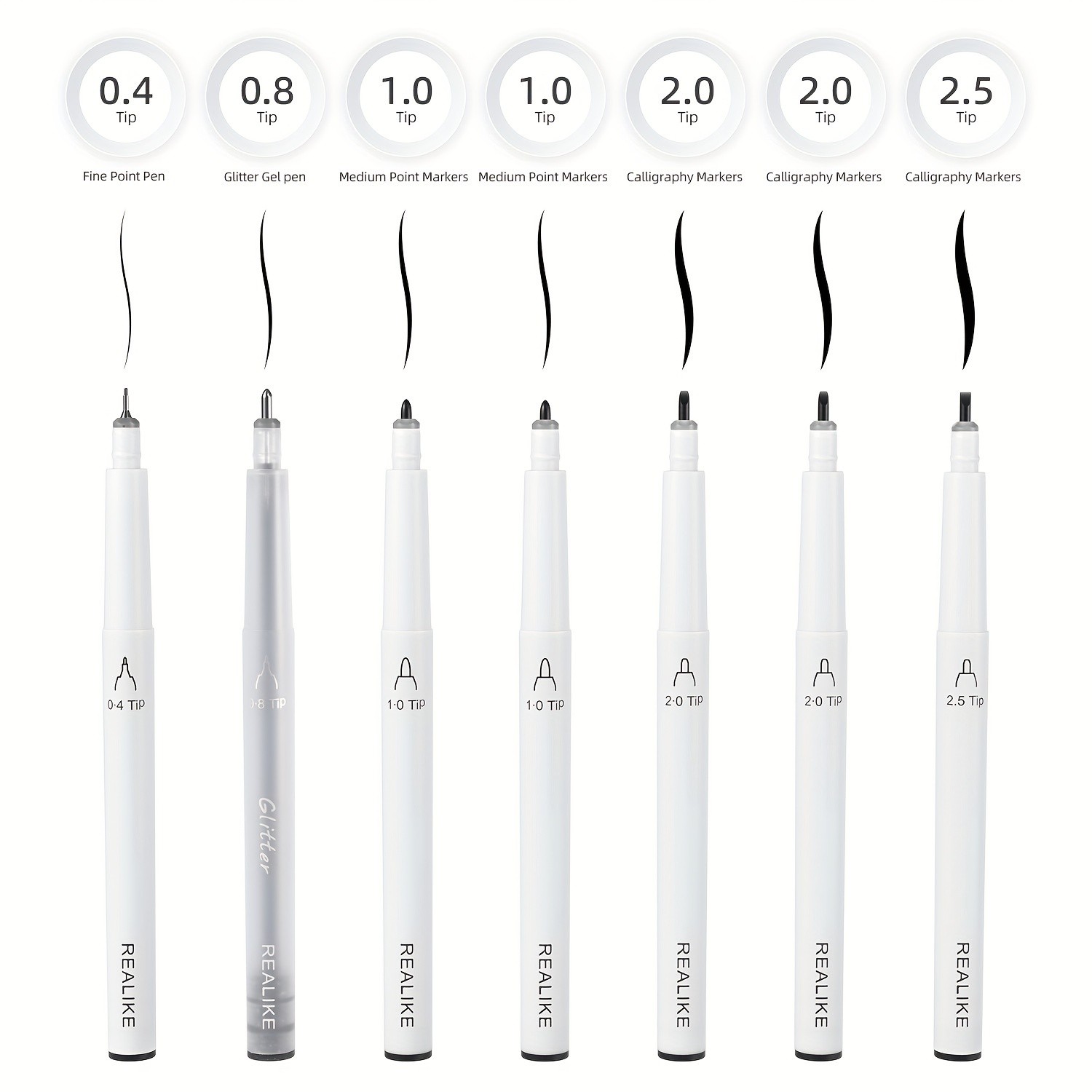 REALIKE Variety Black Pens for Cricut Maker and Explore Series