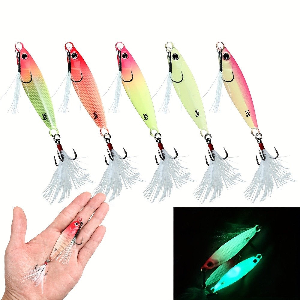 WYSUMMER 5pcs Luminous Fishing Bait Set
