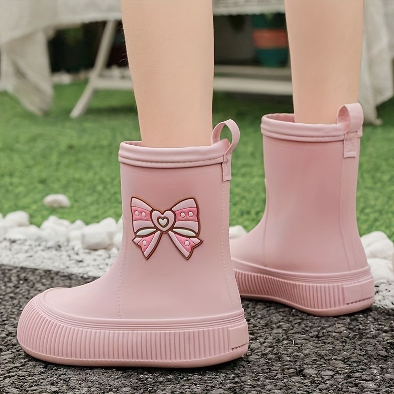 VICVAIT Youngsters & Little Girls' High-Quality Slip-On Rain Boots