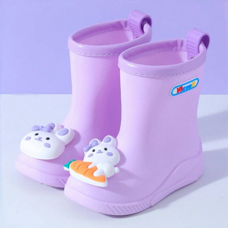 VICVAIT Youngsters' Lightweight Slip-On Rain Boots