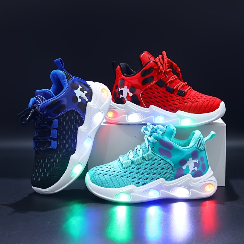 MGO Kidss Unisex Mid-Top Knitted Basketball Shoes