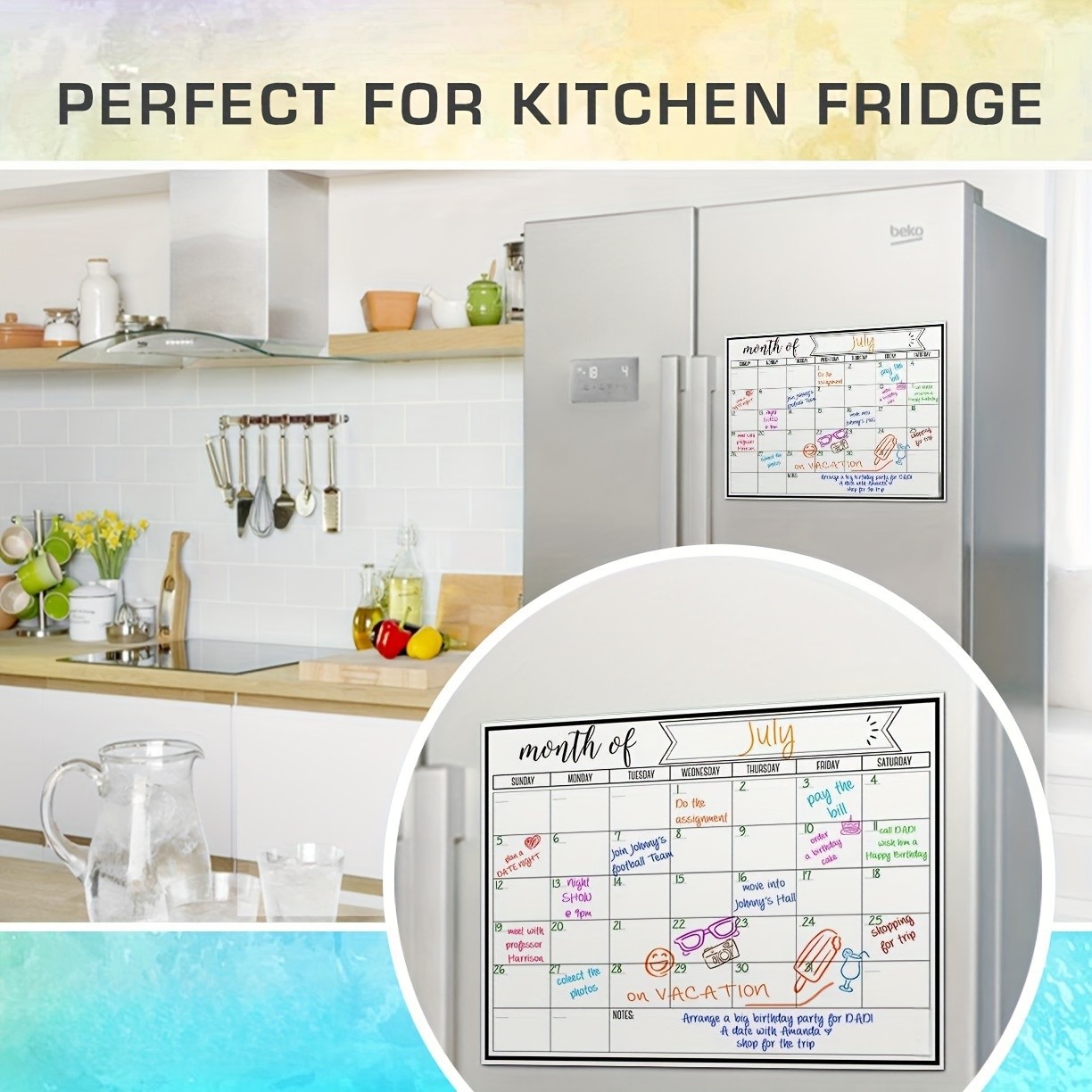 COFIT Magnetic Whiteboard Fridge Calendar