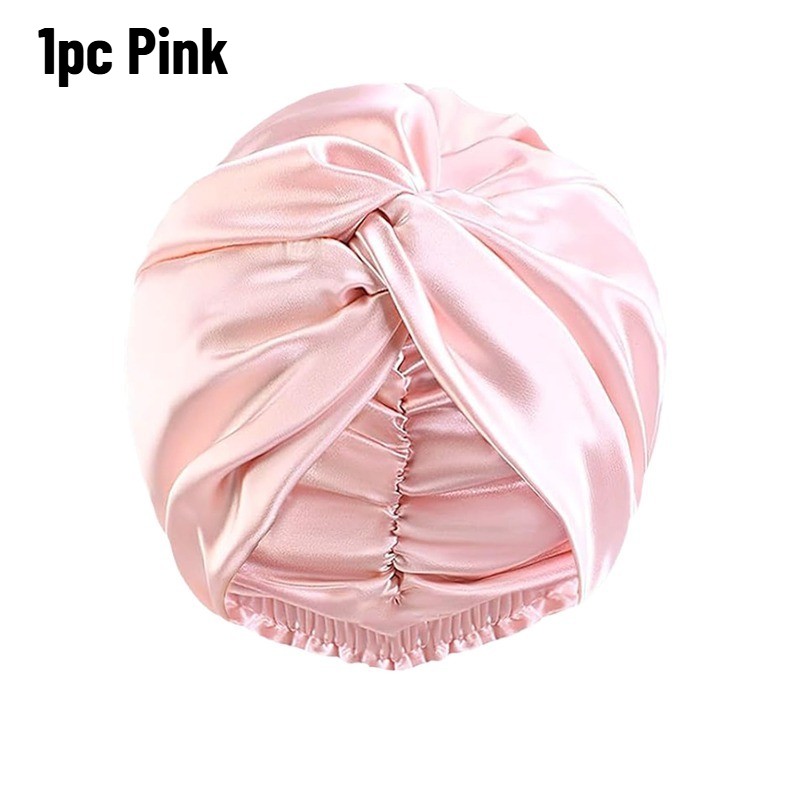 LONGKING Luxurious 100% Polyester Double Layer Hair Bonnet
