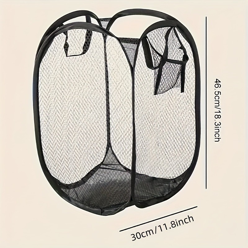 GOBITELI Modern Polyester Mesh Laundry Basket