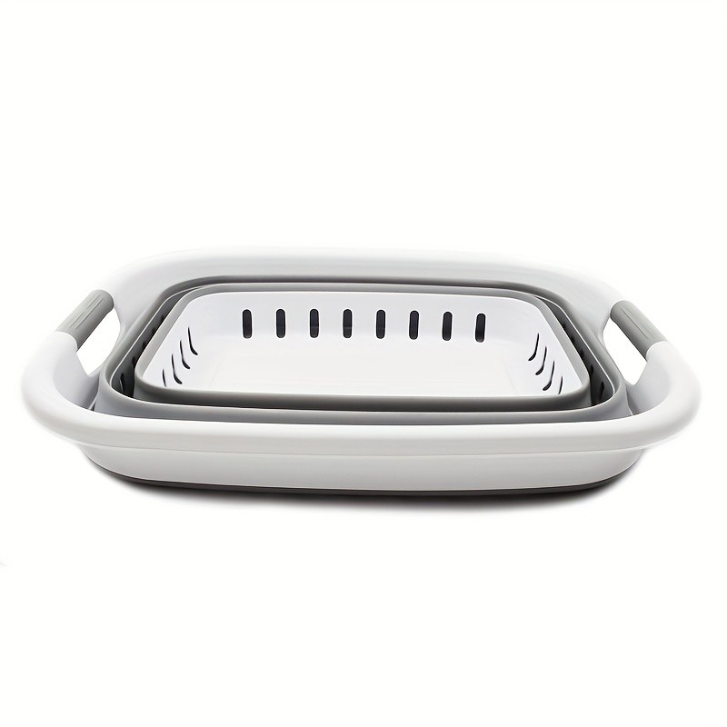 SAMMART 37L Classic Style Collapsible Plastic Laundry Basket with Handles