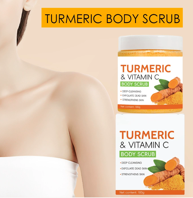 Turmeric & Vitamin C Body Scrub: Deep Cleansing & Skin Revitalizing