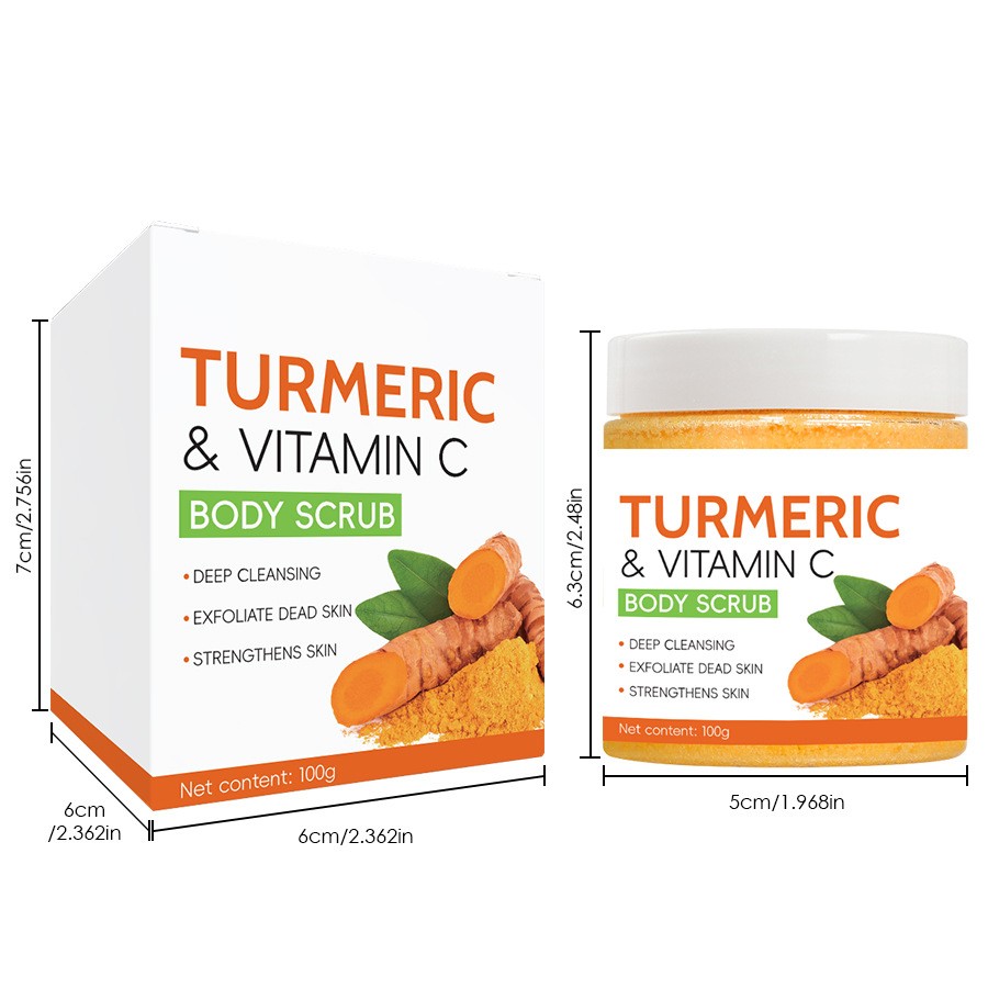 Turmeric & Vitamin C Body Scrub: Deep Cleansing & Skin Revitalizing