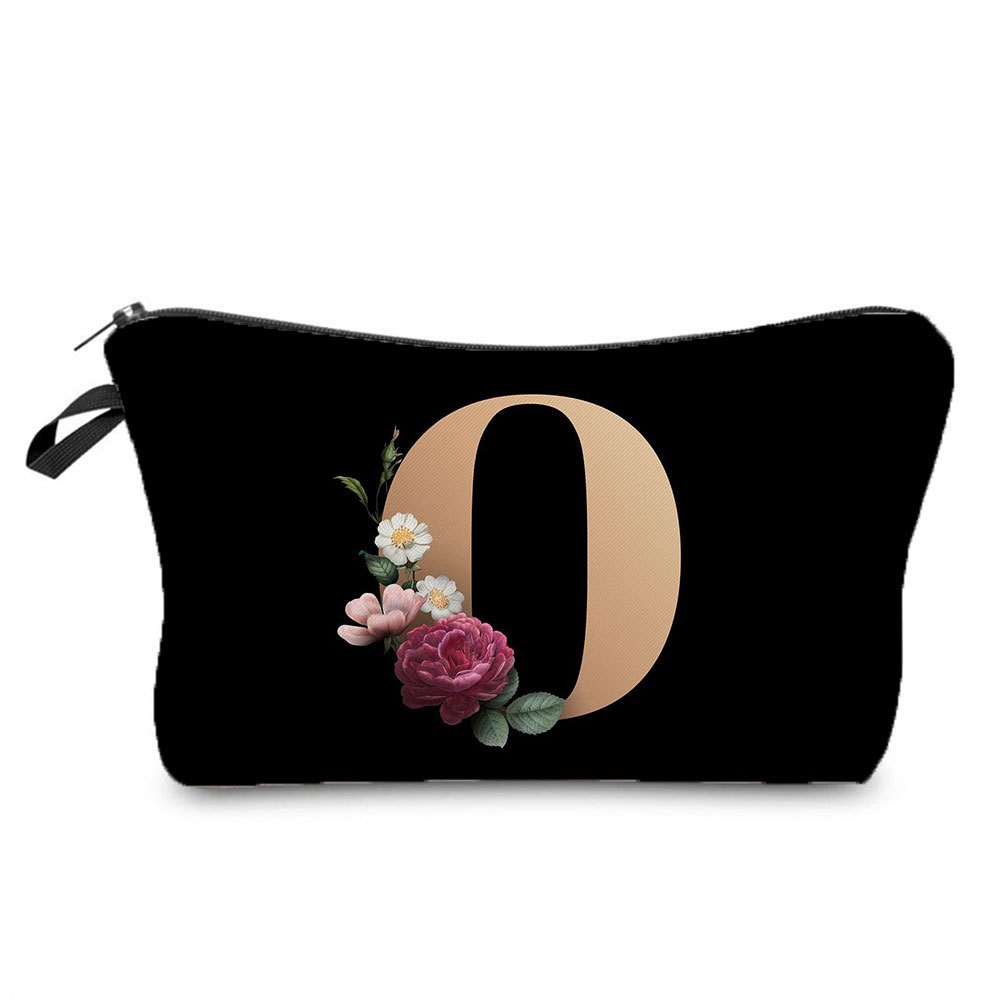 Black and Gold Makeup Bag