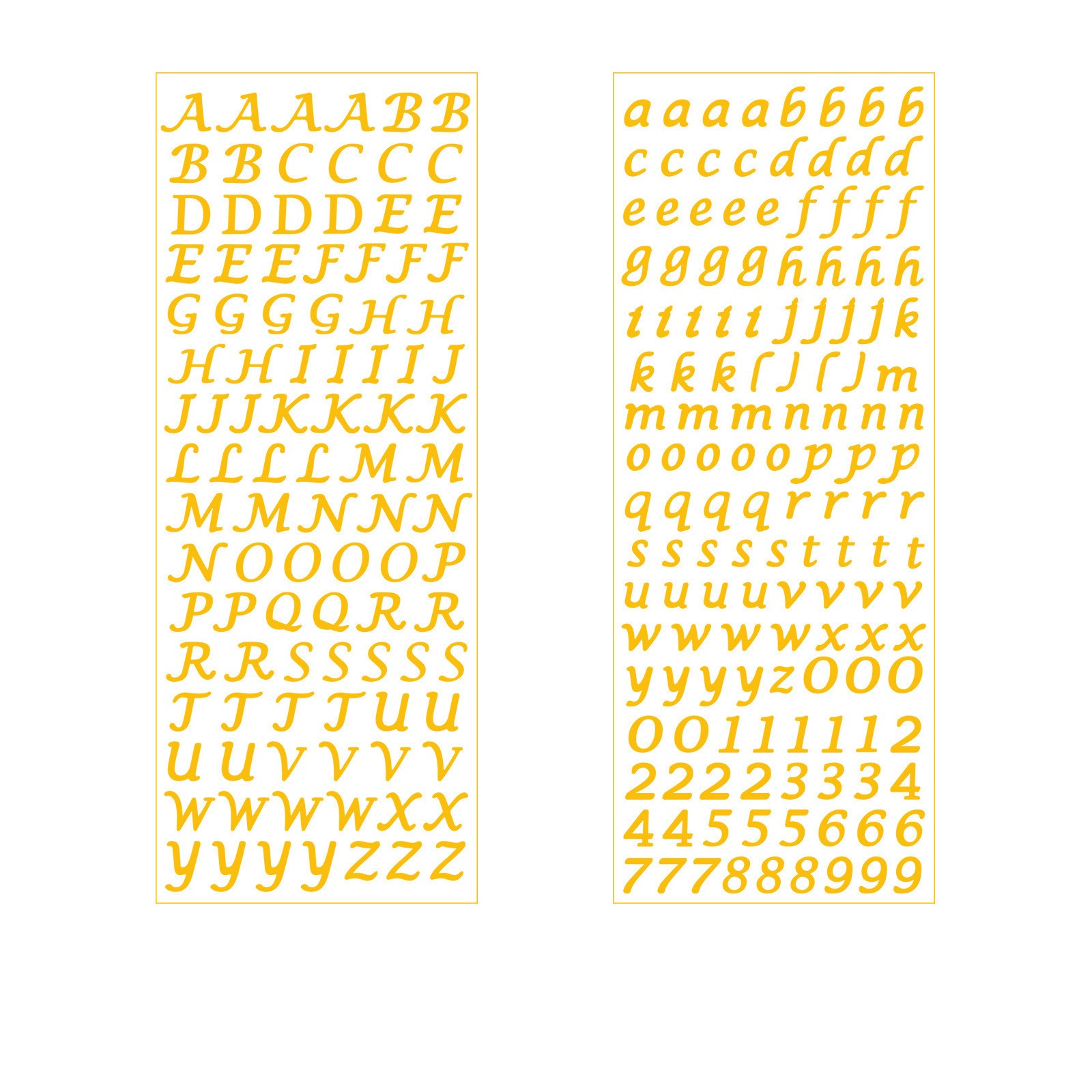 Alphabet Glitter Stickers