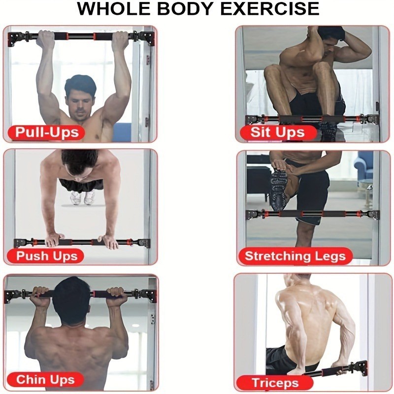 200kg Adjustable Stainless Steel Door Mount Pull Up Bar  Your Ultimate Strength Training Solution