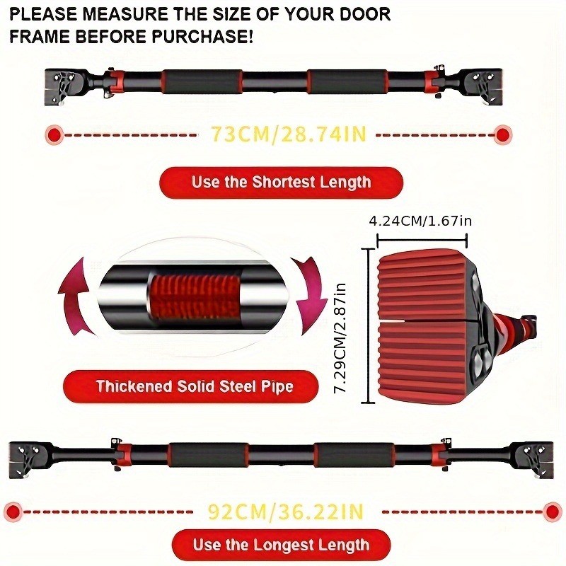 200kg Adjustable Stainless Steel Door Mount Pull Up Bar  Your Ultimate Strength Training Solution