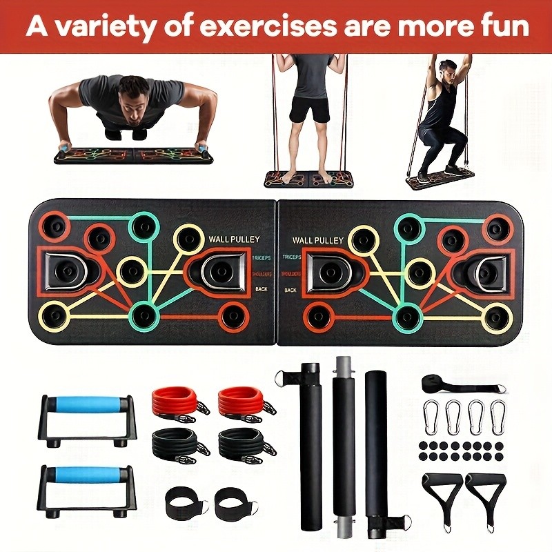 New Push-Up Board Fitness Set  Ultimate Home Workout Solution for Chest, Abs, and Back Muscles